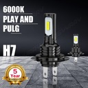 2 PIEZAS LUCES FAROS H7 DIODO LUMINOSO LED HI/LO BEAM COLOR BLANCO 