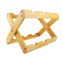 STOJAK NA WINO NA 6 BUTELEK BRĄZ BAMBUS