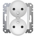 Schneider Electric Asfora Розетка 2x2P+PE в белой рамке