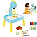 PROJEKTOR RZUTNIK STOLIK STÓŁ DO RYSOWANIA DZIECI PREZENT NIEBIESKI JELEŃ