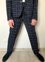 Chlapčenský kockovaný oblek Námornícke nohavice 134 Prevažujúcy materiál bavlna