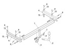 BARRA DE REMOLQUE GANCHO DE REMOLQUE AUDI A6/A6 AVANT KOMBI/SEDAN QUATTRO (4F C6)+ MÓDULO 13PIN 