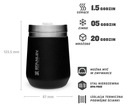 Kubek Tumbler Stanley Everyday 300 ml (czarny) Waga produktu z opakowaniem jednostkowym 0.23 kg