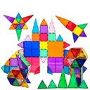 NAGY MÁGNESES ÉPÍTŐKOCKÁK 3D ÉPÍTŐ MAGNETIC TILES 34 EL. OKTATÁS Anyag műanyag