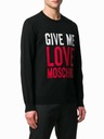 LOVE MOSCHINO luxusný pánsky sveter NERO -45%% L EAN (GTIN) 8050326508478