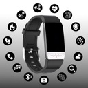 CHYTRÉ HODINKY SMARTBAND SPORTOVNÍ HODINKY PL APLIKACE UPOZORNĚNÍ NA SPÁNEK SPORT Barva černá