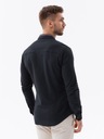 Koszula męska z długim rękawem czarna V4 K542 XXL Kolekcja Premium