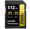 Карта памяти LEXAR SDXC 512 ГБ 2000x UHS-II U3 ​​300 МБ/с V90