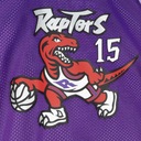 Tričko NBA Tank Toronto Raptors Vince Carter 15 Dominujúca farba odtiene ružovej a fialovej