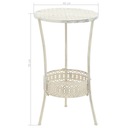 vidaXL Okrúhly bistro stolík, vintage štýl, kovový, 40x70 cm, biely Kód výrobcu 245938