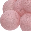GIRLANDA хлопок розовый 10 шариков светодиодные лампы