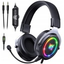ИГРОВЫЕ НАУШНИКИ СО СЪЕМНЫМ МИКРОФОНОМ RGB USB ПК PS4 PS5 XBOX