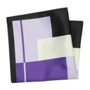 Черно-фиолетовый нагрудный платок с геометрическим узором