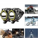 HALOGENS MOTORCYCLE GRILLES STROBOSKOPU7 12-80V 2PCS RING LED HEADLIGHTS 2X  photo 9