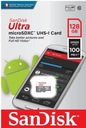 SanDisk Ultra microSDXC 128GB Android 100MB/s UHS-I Maksymalna prędkość zapisu 100 MB/s