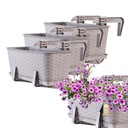 3x SKRZYNKA BALKONOWA DONICZKA 40cm UCHWYTY