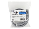 LOGILINK KAB0073 Cable sleeve with zipper Polyester Ø 50 mm grey 1m
