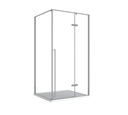 КВАДРАТНАЯ ДУШЕВАЯ КАБИНА, ОКЛАДЫВАЮЩАЯСЯ, СКЛАДНЫЕ ДВЕРИ 100x100 ХРОМ 6MM ESG