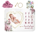 FOTO MATA do zdjęć Kocyk TŁO do zdjęć Fotokocyk BABYSHOWER GRATIS KARTY