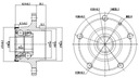 PIASTA,LOZYSKO RUEDAS PARTE TRASERA OPEL ADAM (M13) ,CORSA D (S07),CORSA E (X15) JUEGO 