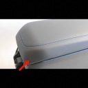 ПІДЛОКІТНИК ТУНЕЛЬ КОНСОЛІ ШКІРА НІЧОГО ГОЛУБА BMW 1 F70 2 F74 5A86223  (18860291357) фото min 6