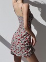 Dámske letné šaty na špagetové ramienka Jenkoon 2023 s kvetinovou čerešňovou kravatou vpredu Dominujúca farba viacfarebná