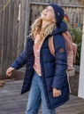 Dievčenská bunda ROXY zimná páperová prešívaná zateplená s kapucňou 14 rokov Strih páperový
