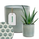 Горшок с керамическим сотовым медовым корпусом для цветочных растений 19 см.