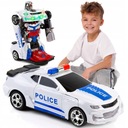 Auto Polícia 2v1 AUTO-ROBOT Svetlá Zvuk LED Efekty zvukové svetelné