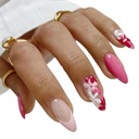 ИСКУССТВЕННЫЕ НОГТИ РОЗОВЫЙ МИНДАЛЬ ФРАНЦУЗСКИЙ ЦВЕТНЫЕ НОГТИ, САМОКЛЕЯЩИЕСЯ, 24 ШТ.