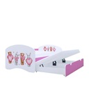 ДЕТСКАЯ КРОВАТЬ 200/90 ДВУСПАЛЬНАЯ - РОЗОВАЯ