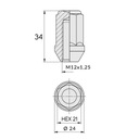 PUERCAS RUEDAS M12X1,25 NISSAN MICRA PRIMERA NAVARA JUKE X-TRAIL QASHQAI 