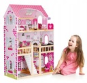 Drevený domček pre bábiky led nábytok ECOTOYS Výška produktu 90 cm
