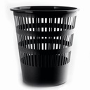 Контейнер для мусора пластиковый 12л, черный, ажурный