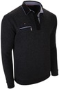 3XL- Мужской свитер-поло с карманом на молнии.