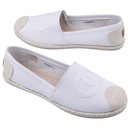White Espardyls Женская плоская низкая обувь Eco -leather удобно