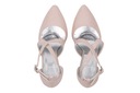 Туфли для свадебных танцев, кожа, розовый, серебро, с полосками 37