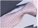 Мужской розовый жаккардовый галстук в горошек GREG g146