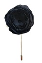 Заколка для бутоньерки с черным цветком, заколка для котильона с цветком