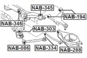 BLOQUE SILENCIOSO DE VIGA TRASERA HIDRÁULICO NISSAN FUGA Y50 2004.10-2009.11 