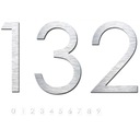 Номер HOME в цвете INOX, большая цифра 30 см.