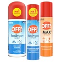 AEROZOLE PRZECIW KOMAROM OFF! MAX + FAMILY CARE 3X100ML SKUTECZNA OCHRONA
