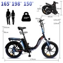 Elektrický bicykel FAFREES 250W120km 20&quot;Hrubé pneumatiky Hmotnosť (s balením) 31 kg
