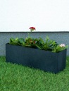 kvetináč Box Kvetináč čierny dlhý 30cm terasa balkón parapet nepraská Farba čierna