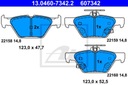 ATE 13.0460-7342.2 ZAPATAS DE FRENADO 