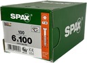 Шурупы универсальные 6 x 100мм SPAX WIROX BIT T-30 конус 100шт.