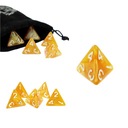 KREMÓWKOWA KOŚĆ KOSTKA RPG CZTEROŚCIENNA K4