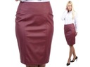 D242 ЮБКА ИЗ ЭКО КОЖИ, бордовый, размер 46