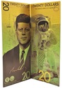 Коллекционная банкнота номиналом 20 долларов с Джоном Ф. Кеннеди