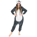 KOSTÝM ONESIE HUSKY PLYŠOVÉ JEDNODIELNE PYŽAMO UNISEX KOMBINÉZA L Dominujúci materiál polyester